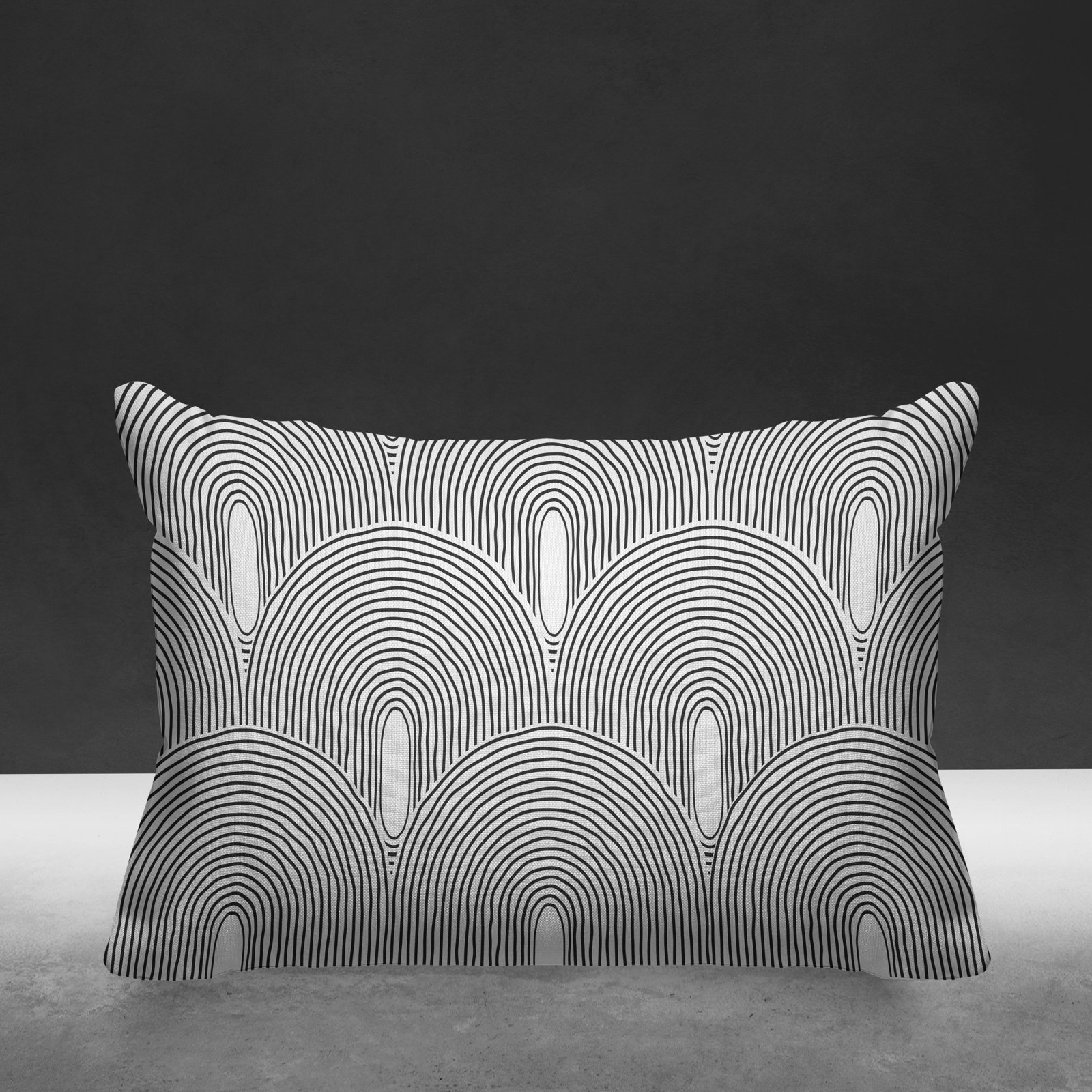 Black, Rectangular, 18"H x 25"W