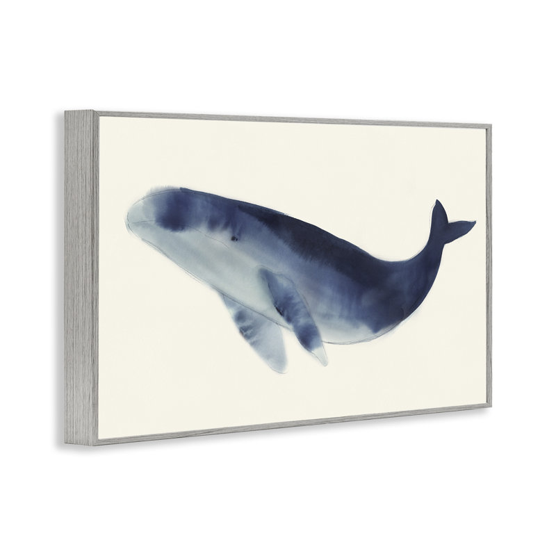 Baleine géante encadrée, giclée par Lily K., H 16 po x l 24 po, Estampe numérique Farmhouse