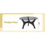 Table basse 31,5 "Mid-Century moderne en verre (grain de bois noir), centre de table multi-scène pour le salon, la chambre à coucher, la réception et le bureau-133206263