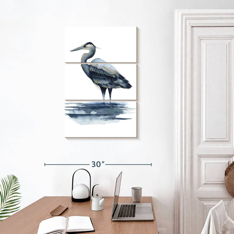 Brampt Azure Heron I, 32" H x 20" W
