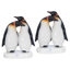«2-PC Set» ICE ARMOUR 6,5 po, statue de couple de manchots royaux, adorable figurine animalière, décoration de maison / chambre et idées de cadeaux parfaits pour le réchauffement de la maison, les fêtes et les anniversaires