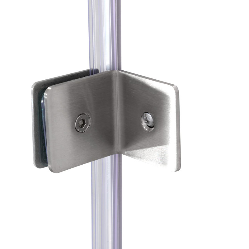 Portes de douche sans cadre de 60 po de largeur x 76 po de hauteur avec verre trempé transparent de 5/16 po (8 mm), finition nickel brossé