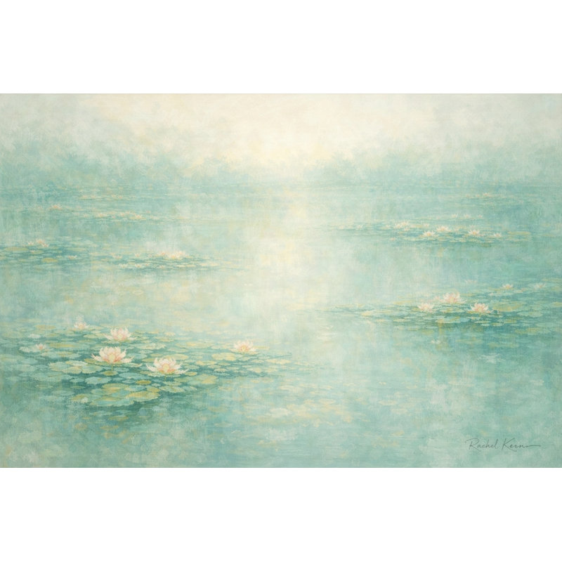 Art mural sur toile Quiet Watergarden, L 16 po x H 12 po x P 1 po