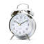 Metal Quartz movement / Crystal Alarm Tabletop Clock in Chrome