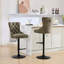 360 tabourets de bar pivotants en cuir PU, hauteur réglable et confort pour la cuisine de pub olive, 2 chaises confortables avec siège, 2-916099121-916099124