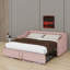 Lit de jour simple rembourré avec lit gigogne-1674167010