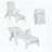 Foldable Poolside Reclining Chair with 5-Position Backrest