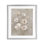 «Blush Florals over Beige», reproduction encadrée sous verre, design par Carol Robinson