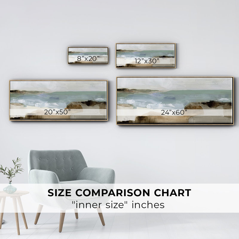 «Ocean Sigh III», toile encadrée, Naturel, H 8 po x l 20 po x P 1,5 po