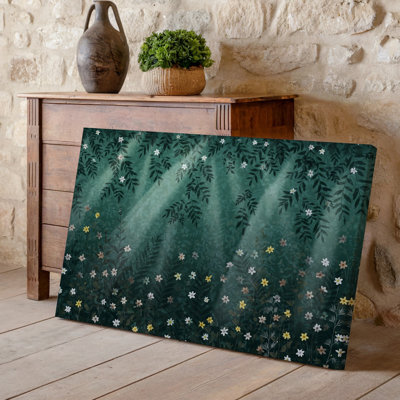 Reproduction d'art sur toile, "Jungle", toile de fond verte