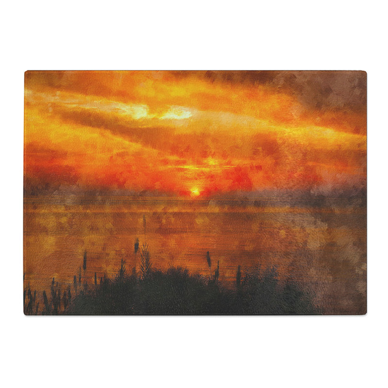 The Sunset Chopping Board, 0.4cm H x 28.5cm W x 39cm L