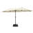 14.4 Ft Patio Umbrellas With Base Included, Large Outdoor Double-sided Rectangle Market Umbrella With Crank Handle,  Outside Umbrella For Backyard, Poolside & Lawn, Beige