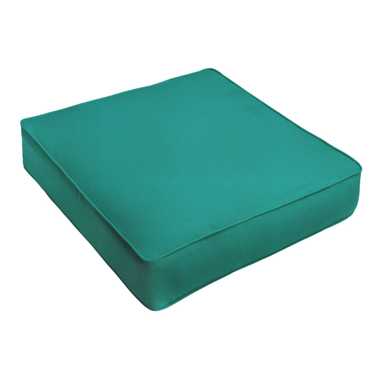Outdoor 5'' Seat Cushion, 5" H x 27" W x 30" D, Teal Sunbrella