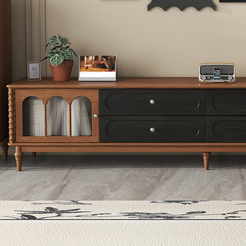 Meuble télé en chêne américain, H 19,68 po x L 78,74 po x l 15,75 po
