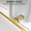 Porte de douche coulissante double sans cadre Catalyst en or brossé avec verre transparent 3/8 po de l 56 po x H 60 po Catalyst-96391532