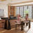 Black Rectangular Solid Wood Writing desk-661837908