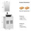 Ensemble de meuble-lavabo simple 24 po avec miroir Andoro-2118612509-2118612507