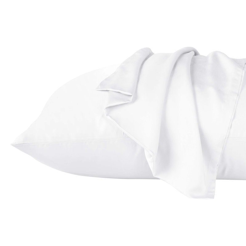 Modal From Beechwood 400 Thread Count Lightweight Cooling Solid Pillowcases, White, King Pillowcase