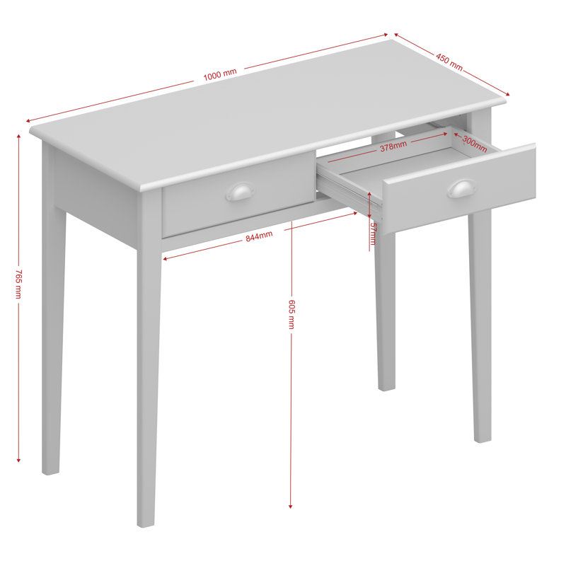 Apollonia Solid Wood Top Writing Desk