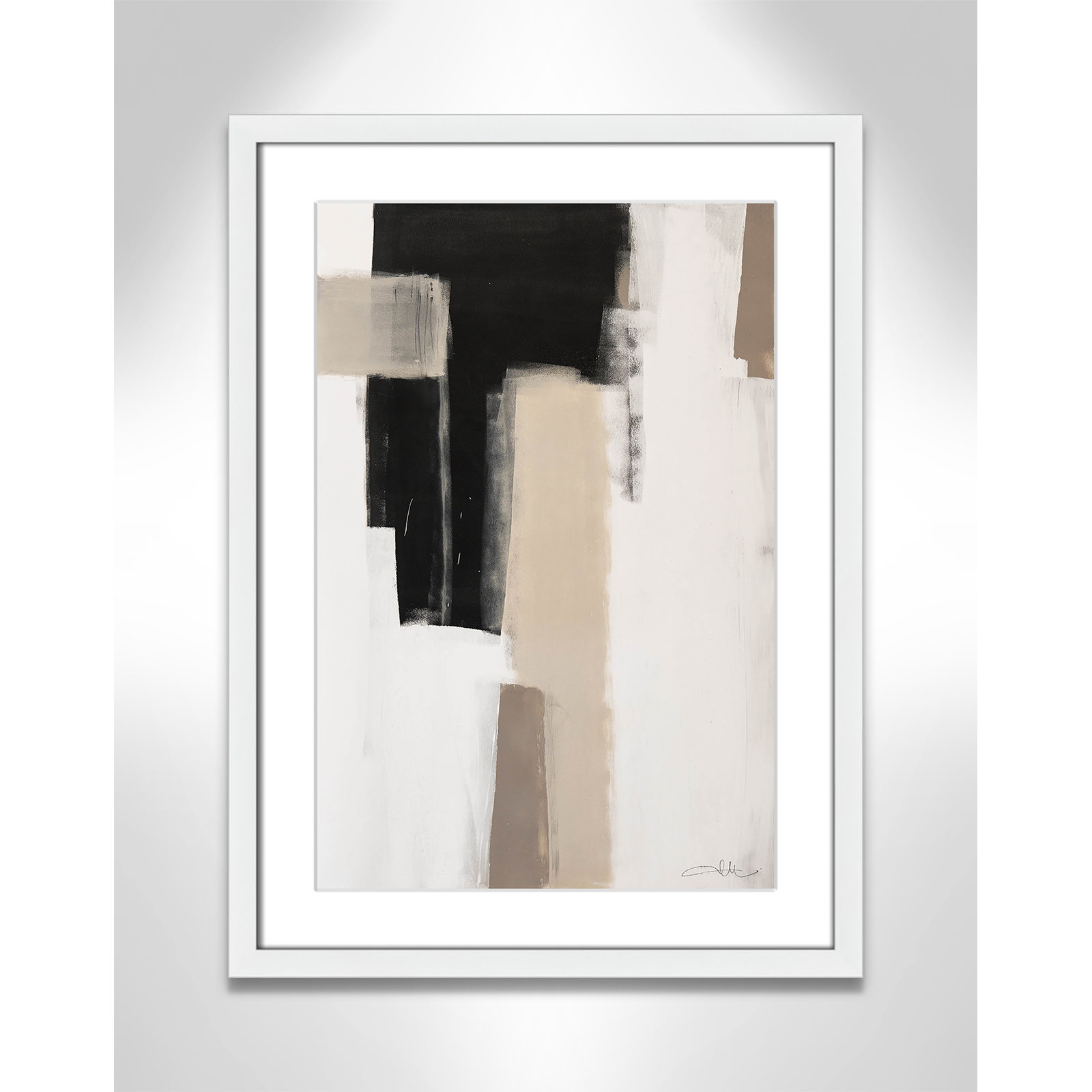 Calvin "Earth Scapes I" Print, 23" H x 17" W x 1.25" D, White Single Picture Frame, Yes