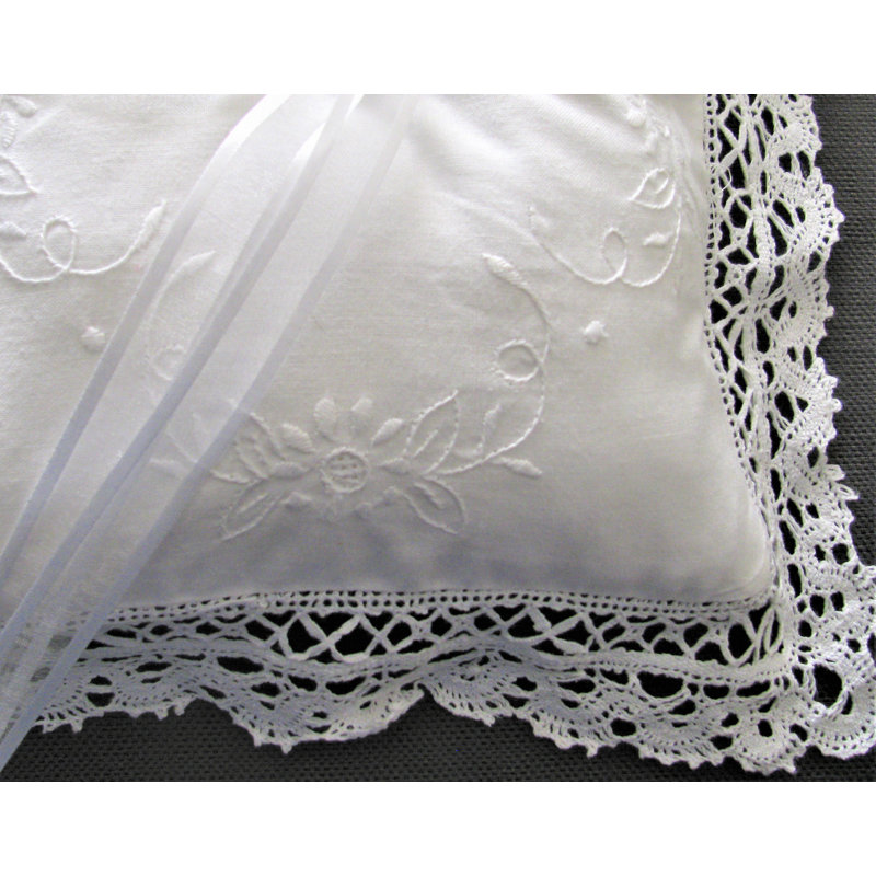 Housse de coussin de luxe en dentelle faite à la main France Cluny