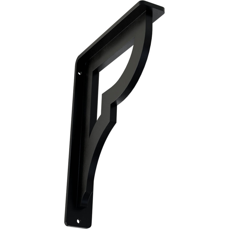 Bradford Black Powder Coated Wrought Iron Countertop Bracket