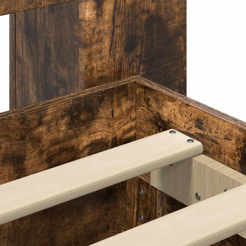 Bed Frame, Small Double (4'), Smoked Oak