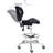 Black Adjustable Drafting Stool - Tall Office Chair For Standing Desk With Backrest, Foot Rest & Rolling Wheels (Ideal For Shop/Studio/Dental/Salon/Home)