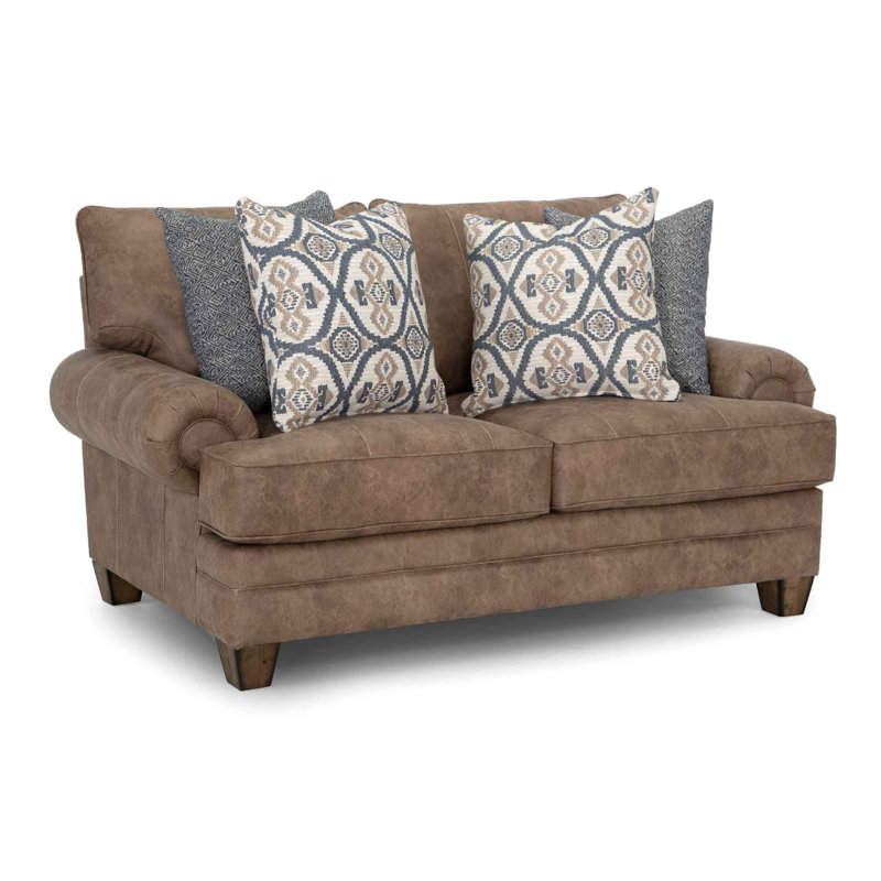 Hattaway 74'' Round Arm Loveseat