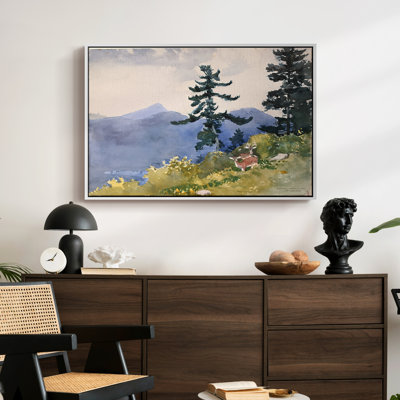North Woods Club, Adirondacks, 1892 - Toile tendue avec châssis Winslow Homer