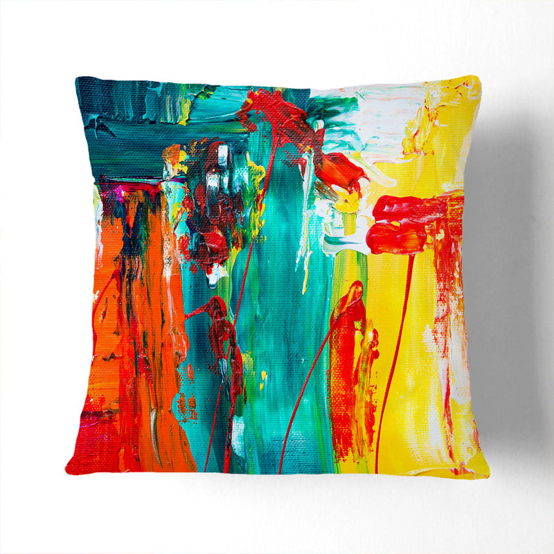 Abstract Square Throw Cushion, 40 x 40 cm, Black