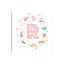 Lettre illustrée R rose - impression-52820587-52820590-52820592