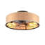 Ventilateur de plafond 20 po en tissu de style campagnard sans télécommande avec télécommande pour ampoules d'intérieur - non incluses