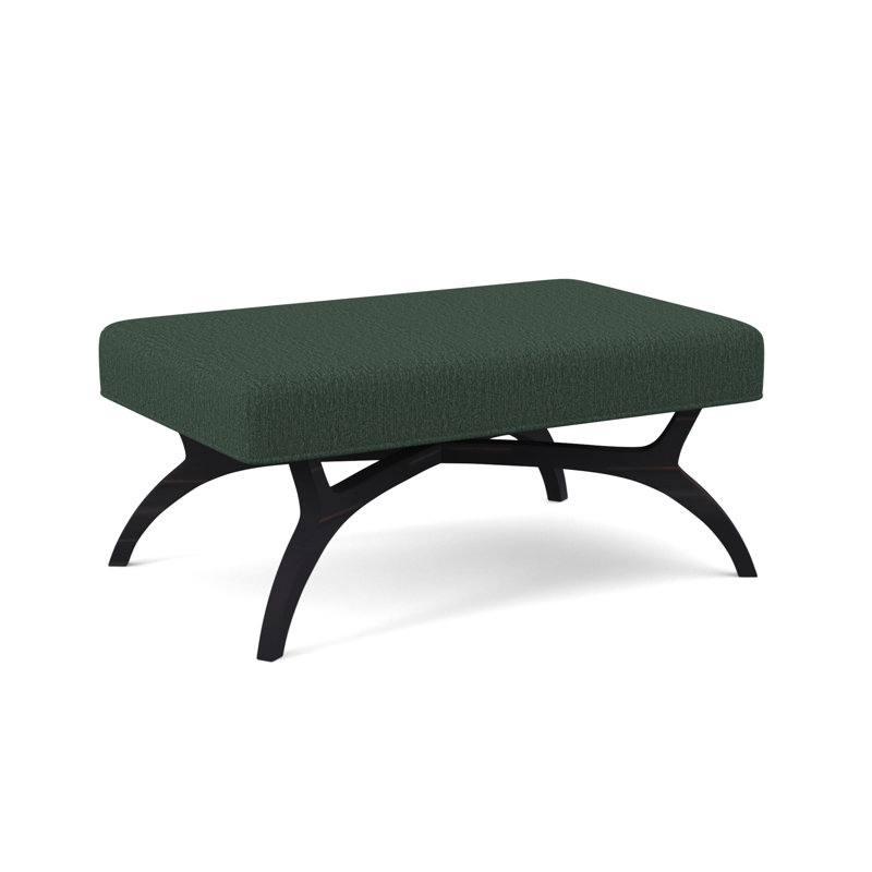 Ansel Upholstered Bench, Vintage Ebony, Stepping Stones Ivory