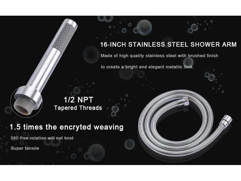 Shower System Shower Faucet Combo Set Wall Mounted With 10" Rainfall Shower Head And Handheld Shower Faucet, Chrome Finish Shower Faucet Roughin