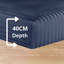 200 Thread Count Striped Microfiber Fitted Sheet-114286599-114286597