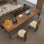 Walnut Rectangular Solid Wood Writing desk
