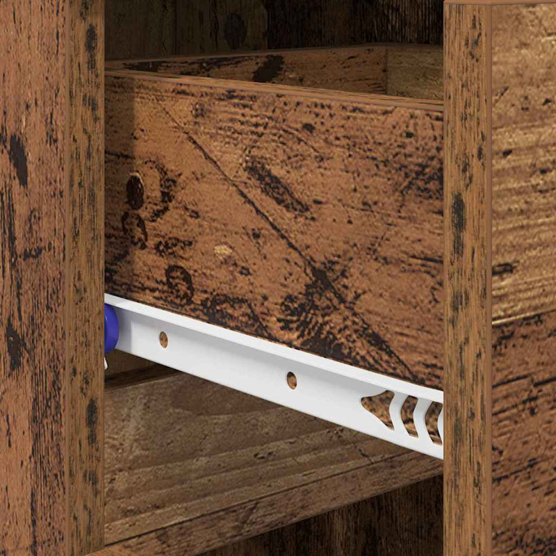 Shoe Cabinet 100.5 X 28 X 100 Cm Engineered Wood, Old Wood