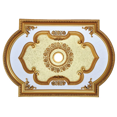 Bouquet floral médaillon de plafond central