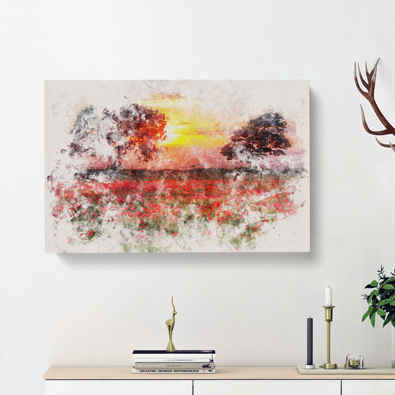Poppy Meadow - Wrapped Canvas, 50cm H x 76cm W x 3cm D