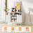47'' Minimalist Modern TV Stand with Solid Wood Legs-White-969649330