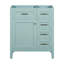 Meuble-lavabo de 30 po sans lavabo, base d'armoire seulement, armoire de salle de bain avec tiroirs, structure solide et panneau de fibres à densité moyenne, vert