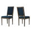 2 chaises de salle à manger bleu marine - Tissu, structure stable, style moderne et chic