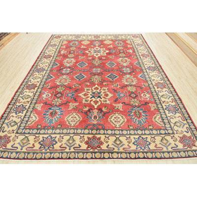 Neider One-of-a-Kind Rectangle 9' X 10'11" New Age Wool Area Rug in Beige/Red/Blue