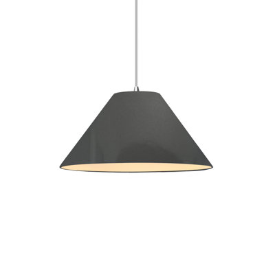 Radiance - luminaire suspendu 1 lumière Avola - blanc mat avec intérieur champagne doré - noir mat - l 11 po x H 5,5 po - ampoule remplaçable - cordon blanc