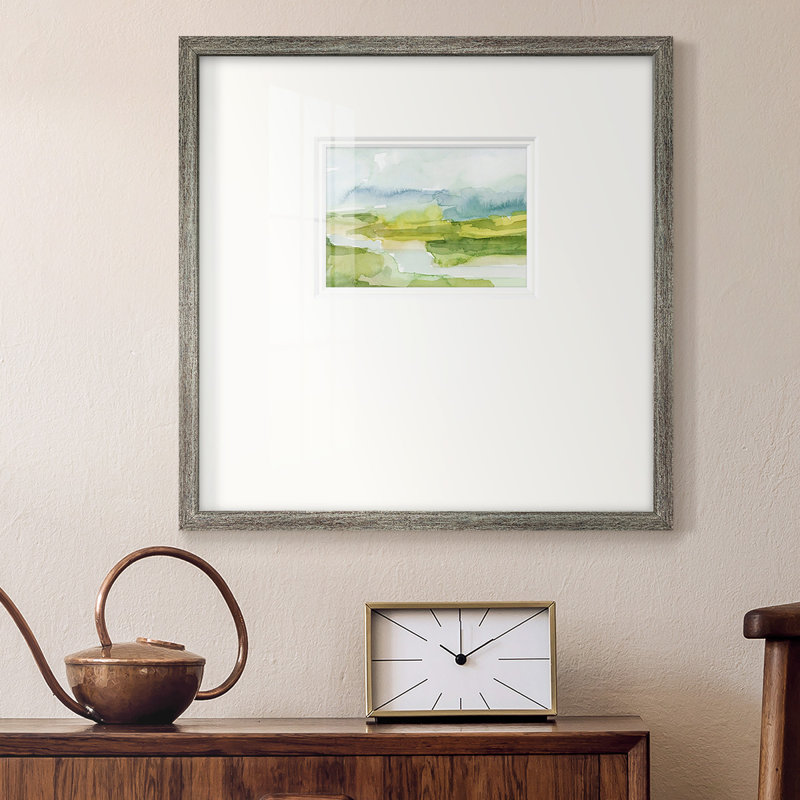 «Watery Lowlands Ipremium», reproduction encadrée, H 21 po x l 21 po x P 1,25 po, Cadre en papier gris