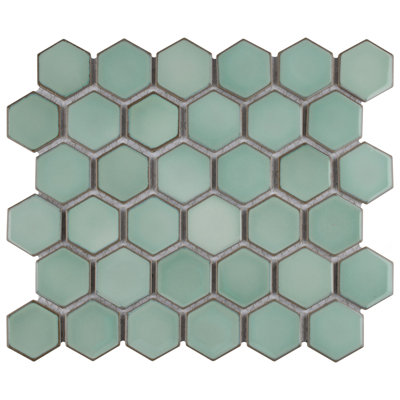 Hudson Due 2" x 2" Hex Porcelain Mosaic Wall & Floor Tile