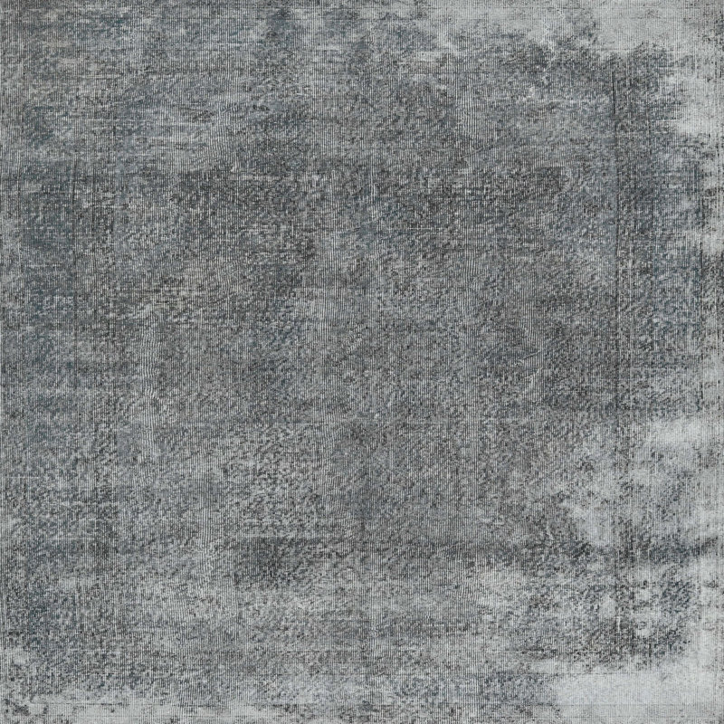 Tapis gris en laine, Rond 6 pi