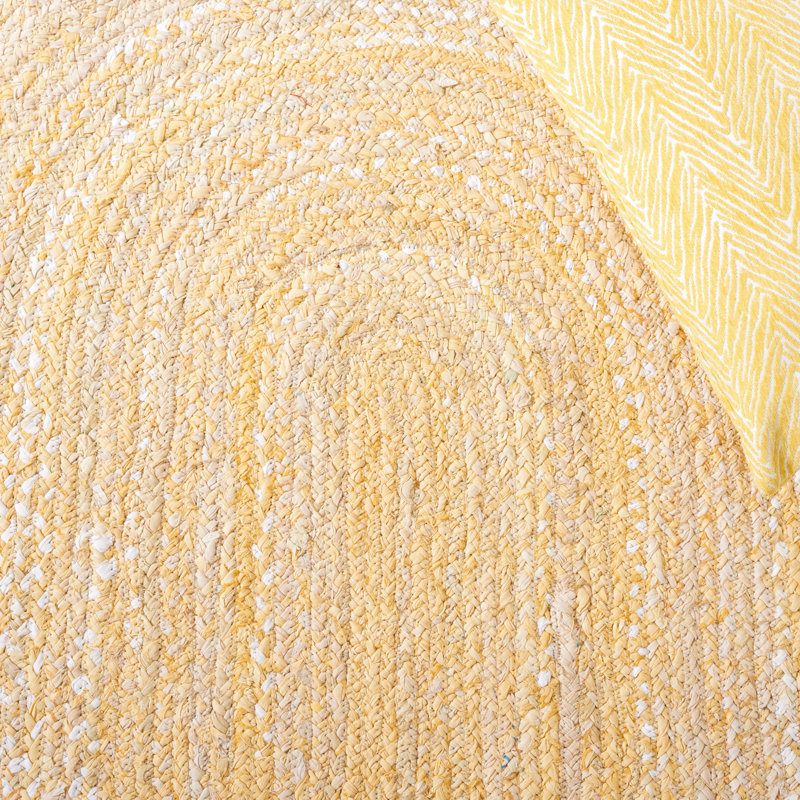 Holbeach Hand Woven Cotton Rug, Oval 5' x 8'