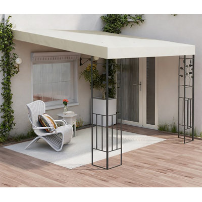 Metal Patio Canopy With Drainage Holes,Outdoor Pergola Canopy,For Backyard, Garden